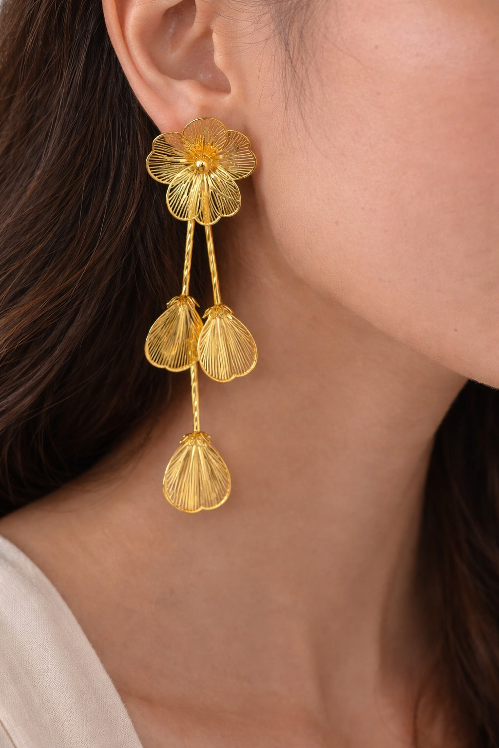 Floral Hanging Earings