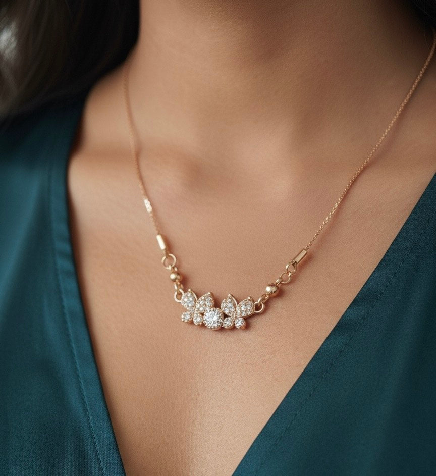 Double Butterfly Necklace