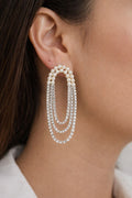 White Stone Earings