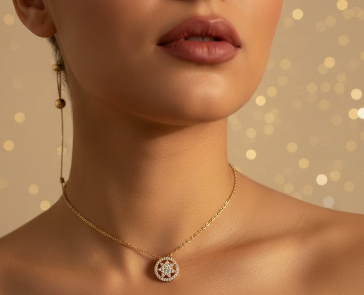 Rounded-Star Necklace